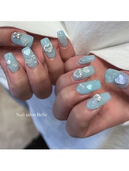 ブルーラメ × ハート