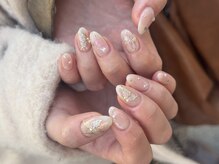 ラウレアネイル(Laule'a nail)/チーク&蝶々ネイル