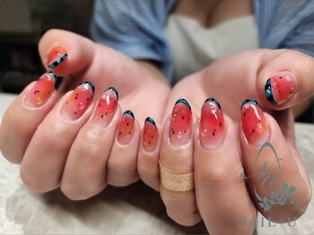 ネイルプラスユウ(NAIL+U)/スイカネイル