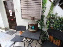 風庵/玄関前の待合