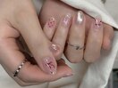 大人可愛い桃色ニュアンス