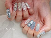 ルラ バイ フリー(RULA by free)/ブルーフラワーネイル＊*