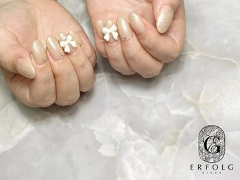 エアフォルク 銀座(ERFOLG)/リボンパーツ×ベージュカラー