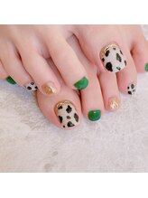 リジョイスヘア エン(REJOICE hair EN)/冬もフットネイル！アニマル柄