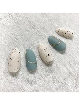 アイミーモア 国立店(aimer more)/ダルメシアン×ミラーネイル