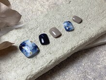 サロンモワ(salon mowa)/☆ネイビータイダイネイル☆