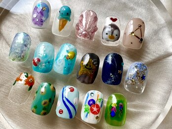 カラ ネイル 中津店(calla nail)/7月の季節のアート