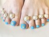 【橋口指名/FOOTジェル】選べるアート2本付き＋ワンカラーorラメ◆9900円→