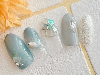 アミネイルズ(AmiNails)/ニュアンスシェルネイル♪