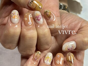 ヴィーヴル(vivre.)/手書き/ガーリー/レトロ