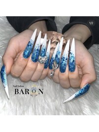 青のラメグラ！