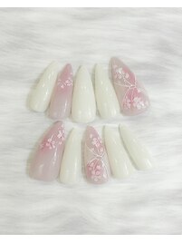 桜柄リボンのデザイン