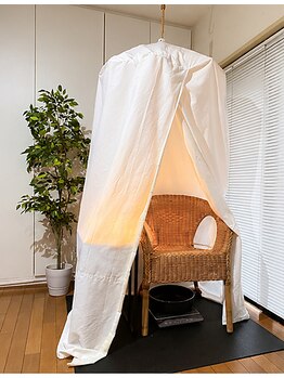 ブルークレール 自由が丘(Bleu Clair)の写真/選べる漢方の「ハーブテント式漢方よもぎ蒸し」でしっかり発汗、血行促進＆疲労解消！《広々完全個室》