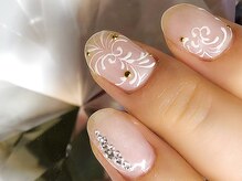 ネイルサロン 阡夜一夜/手描きアート♪ブライダルネイル