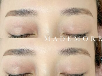 マドモア 飾磨店(MADEMORE)の写真/ハリウッドブロウリフト導入☆眉毛のセルフケアが苦手な方にオススメ！整った美眉でハッキリとした印象に♪