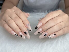 ブラックフラワーネイル