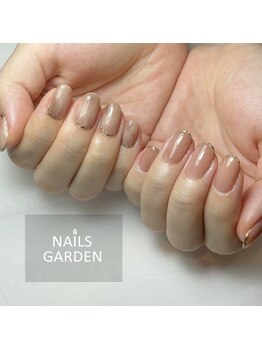 ネイルズガーデン(NAILS GARDEN)/アシンメトリーニュアンスアート