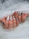 ドットネイル×リボンネイル