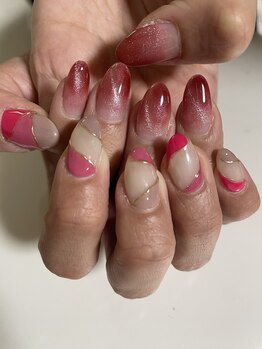 マグネットネイル　ミラーネイル