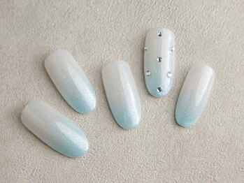 ホワイト×ブルーグラデ