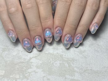 ルノアドットルーム(Lunoa.room)/ハートちゅるんパウダーネイル