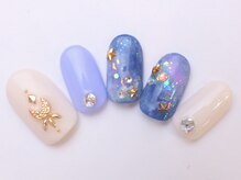 ネイルサロン ドレリッチ 大宮店(drerich)/【6990】タイダイムーンパーツ