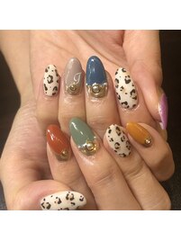 ヒョウ柄アート