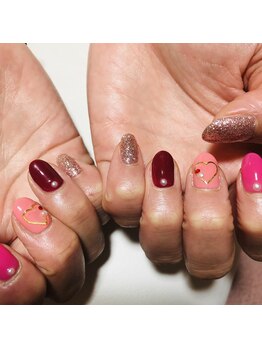 アイラッシュアンドネイル シエル(Ciel)/ピンクネイル