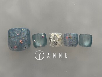 アンネ 梅田 ALLYS店(ANNE)/foot art design7月☆パラジェル