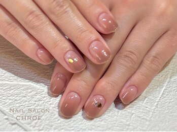 ネイルサロンクロエ (Nail Salon CHROE)/カラグラ×細フレンチ
