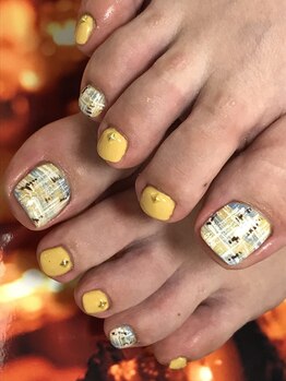 ネイルサロン ビビ(bibi)/ツイードネイルで可愛く