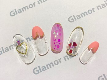 グラマーネイル(Glamor nail)/バレンタイン×フレンチ