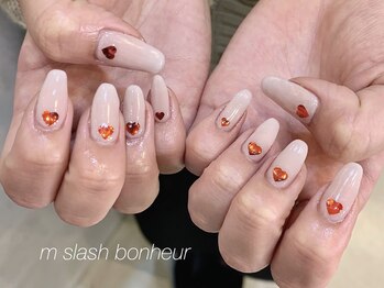 エムスラッシュ ネイル たまプラーザ(M.SLASH)/ハートホログラムネイル