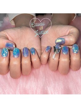 カワイイは正義/うるうるキラキラネイル