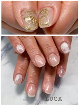 ネイルアトリエルカ(nail atelier LUCA)/M-634 ミラーネイルで干支ネイル