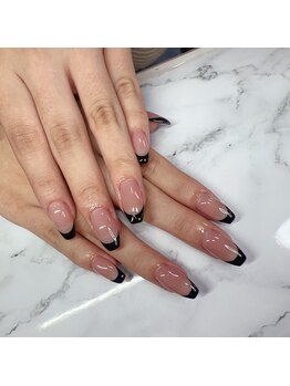 ヘブン ネイル 鶯谷(HEAVEN Nail)/ブラックフレンチ