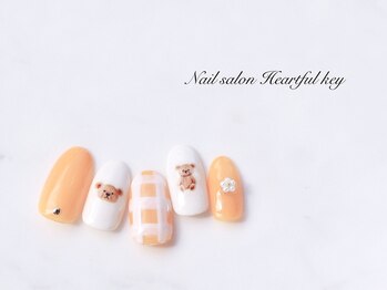 ネイルサロン ハートフルキー(Heartful key)/くまネイル¥10500