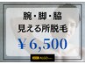 【メンズ脱毛】【両腕・両脇・両脚】見える部位3箇所セット脱毛 ¥6,500