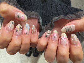 手書きニュアンスお花デザイン