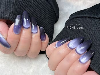 リッシュ ドゥ(RICHE deux)/紫マググラデネイル