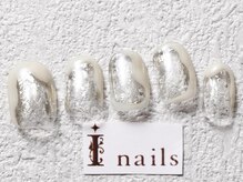 アイネイルズ 梅田店(I nails)/箔うねうねニュアンス￥7700