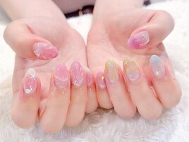 #夏ネイル #マーメイドネイル