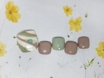 ネイルライフ(NailLife)/斜めデザイン フット