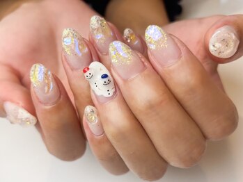 キラネイル アンド アイラッシュ by World Beauty(KIRA)/雪だるまネイル