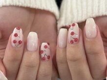 ネイルメゾン 梅田(NAIL MAISON)/さくらんぼ春乳白色