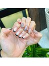 黒フレンチ×ニュアンスネイル