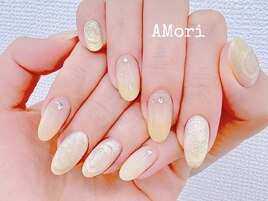 優しめ黄色×ニュアンス感