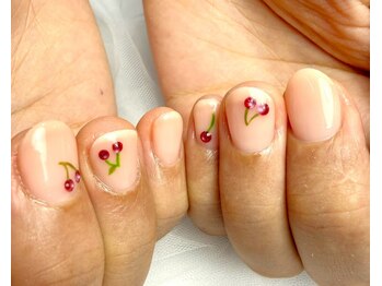 パダアット ヴァラネイル 天神南店(PADA at VALLANAIL)/チェリーネイル/大人キュート