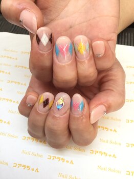 ネイルサロン コアラちゃん/【アーガイルネイル☆】
