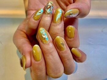 ビューティービースト フォー ネイルアンドアイラッシュ 松浜店(beauty:beast)/オーロラミラーネイル